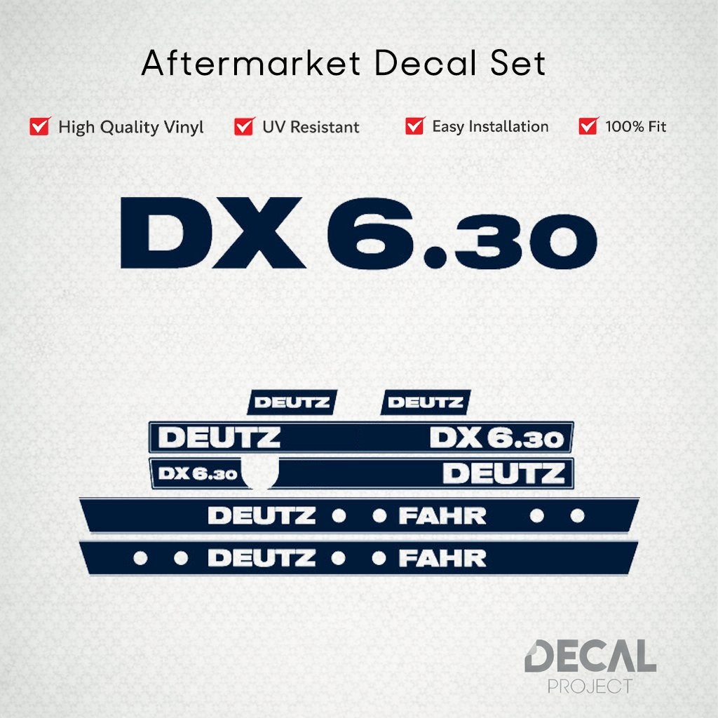 Kit d'autocollants de rechange Deutz-Fahr DX 6.30, Envoi