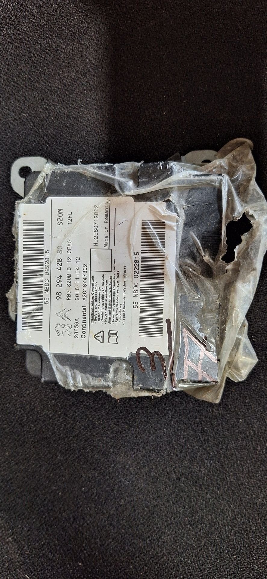 Originele Airbag Stuurmodule Computer Peugeot Citroen Contin, Gebruikt, -, Ophalen of Verzenden, -