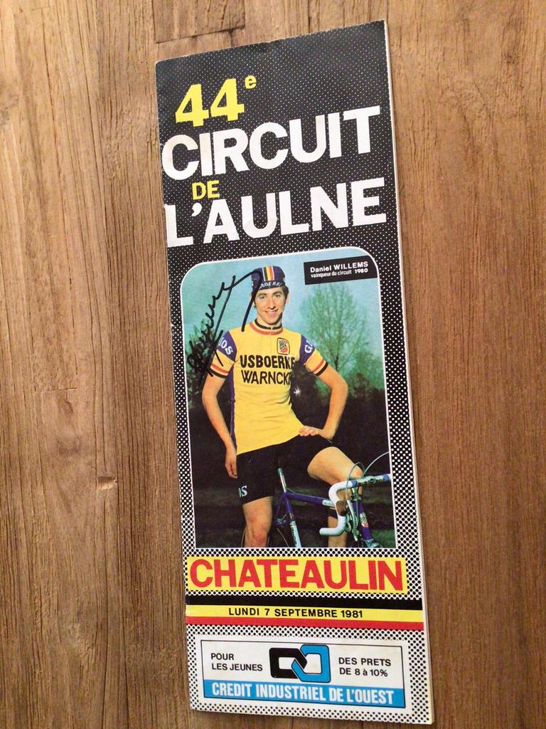 Program 1981 44e circuit de l,aulne daniel willems signe, Verzenden, Zo goed als nieuw