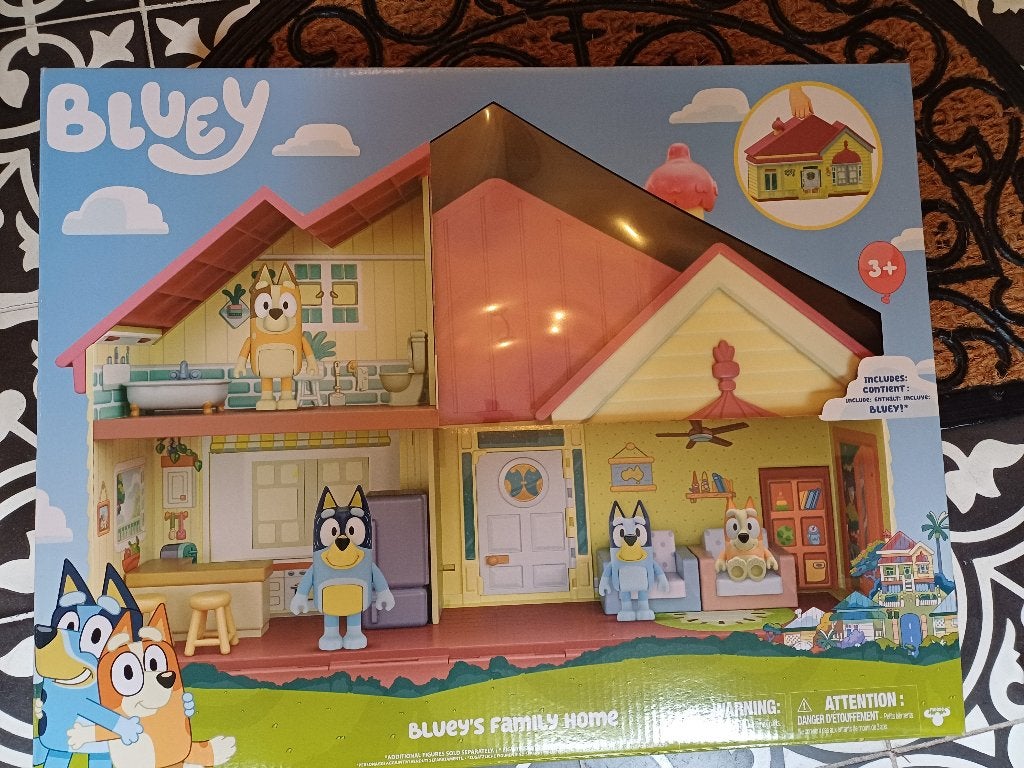 Bluey huis, camper, auto, figuren, Kinderen en Baby's, Speelgoed | Actiefiguren, Ophalen of Verzenden, Zo goed als nieuw