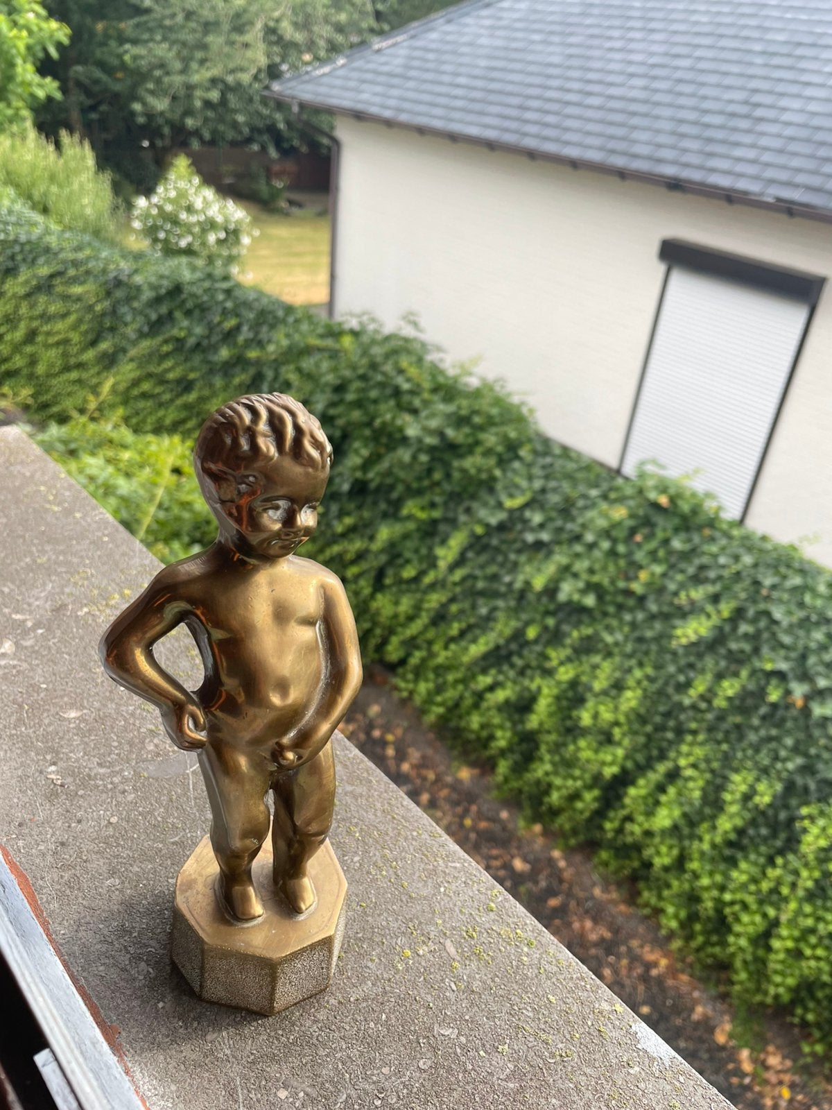 Klein brons beeld van Manneke Pis, Antiek en Kunst, Ophalen, Brons