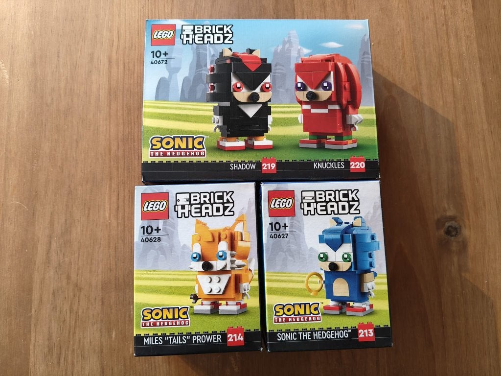 LEGO 40627 40628 40672 Sonic, Tails, Shadow, Knuckles (NIEUW, Neuf, Enlèvement ou Envoi, BrickHeadz, Lego