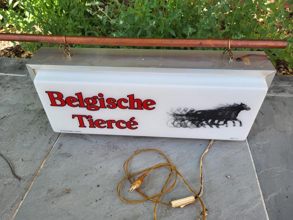 Boîte à lumière Tiercé belge vintage — Working — Cafe Advert, Collections, Enlèvement