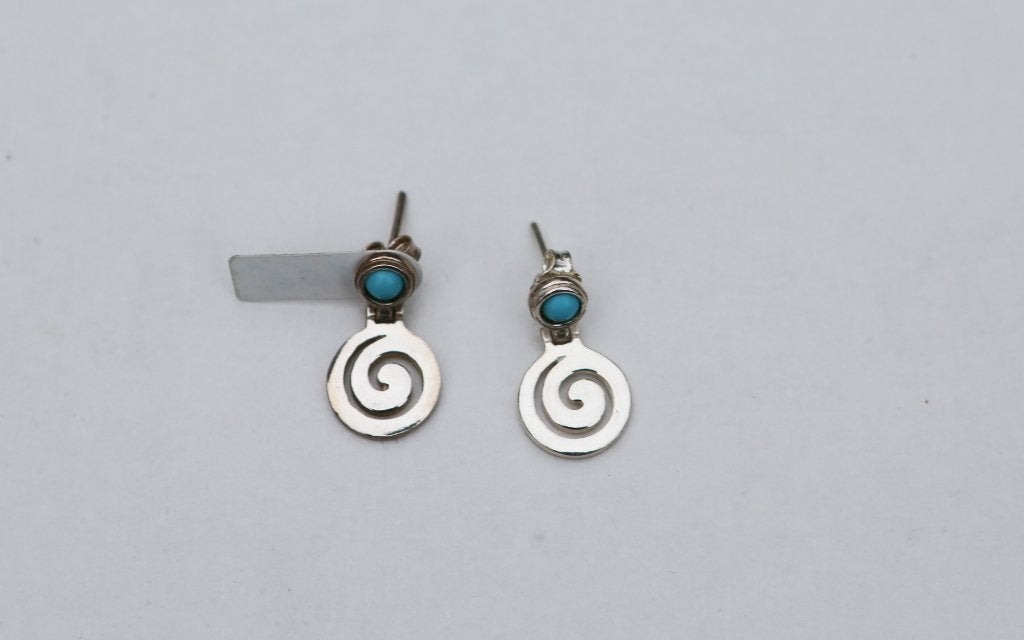 Boucles d'oreilles neuves en argent 925 avec turquoise, Enlèvement ou Envoi, Neuf, Argent, Argent