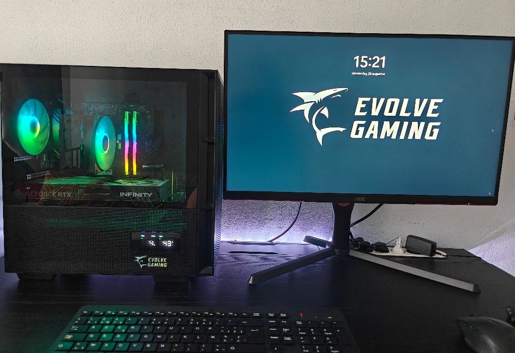 (evolve) gaming pc met 5060ti (16GB) inclusief monitor, Informatique & Logiciels, Ordinateurs de bureau, Custom Gaming Pc, Avec carte vidéo