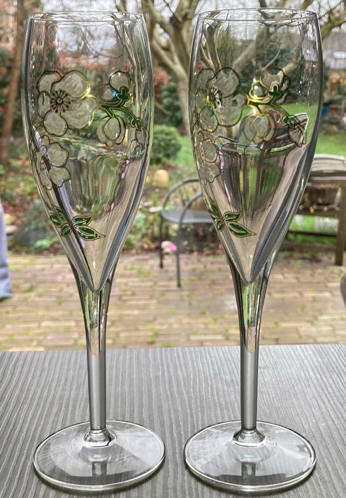 2 Perrier-Jouet champagneglazen, Verzamelen, Ophalen of Verzenden, Zo goed als nieuw