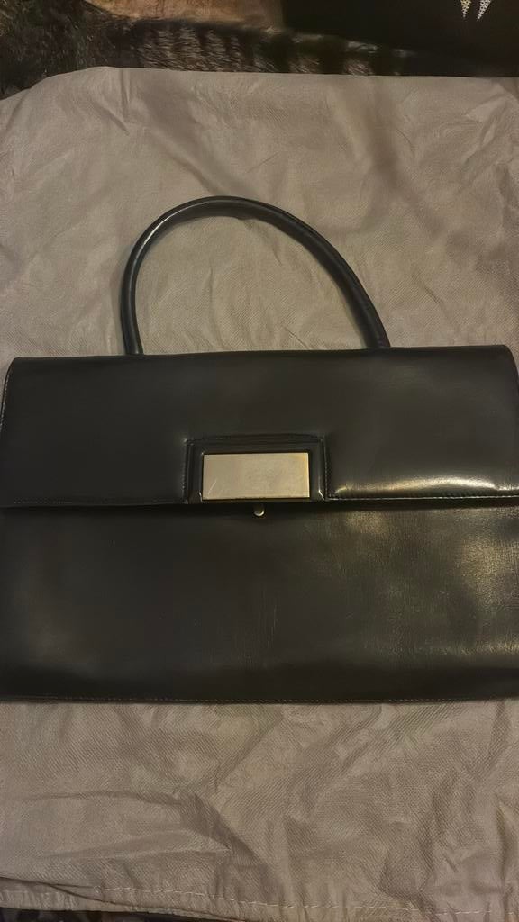 Vintage delvaux 1958 uit marine collection, Handtassen en Accessoires, Tassen | Damestassen, Zo goed als nieuw, Handtas, Zwart