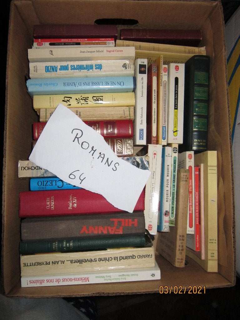 Livres +/- 35 romans caisse n64 Adam D.., Boeken, Romans, Gelezen, Ophalen