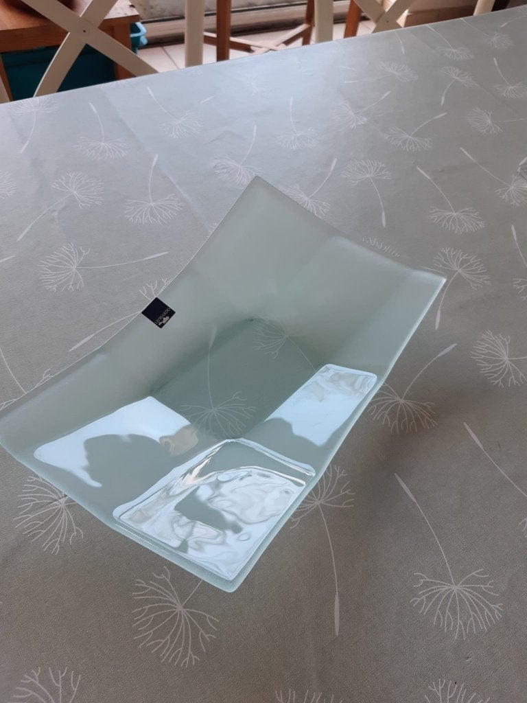 Petit plat verre dépoli - marque Leonardo, Enlèvement ou Envoi