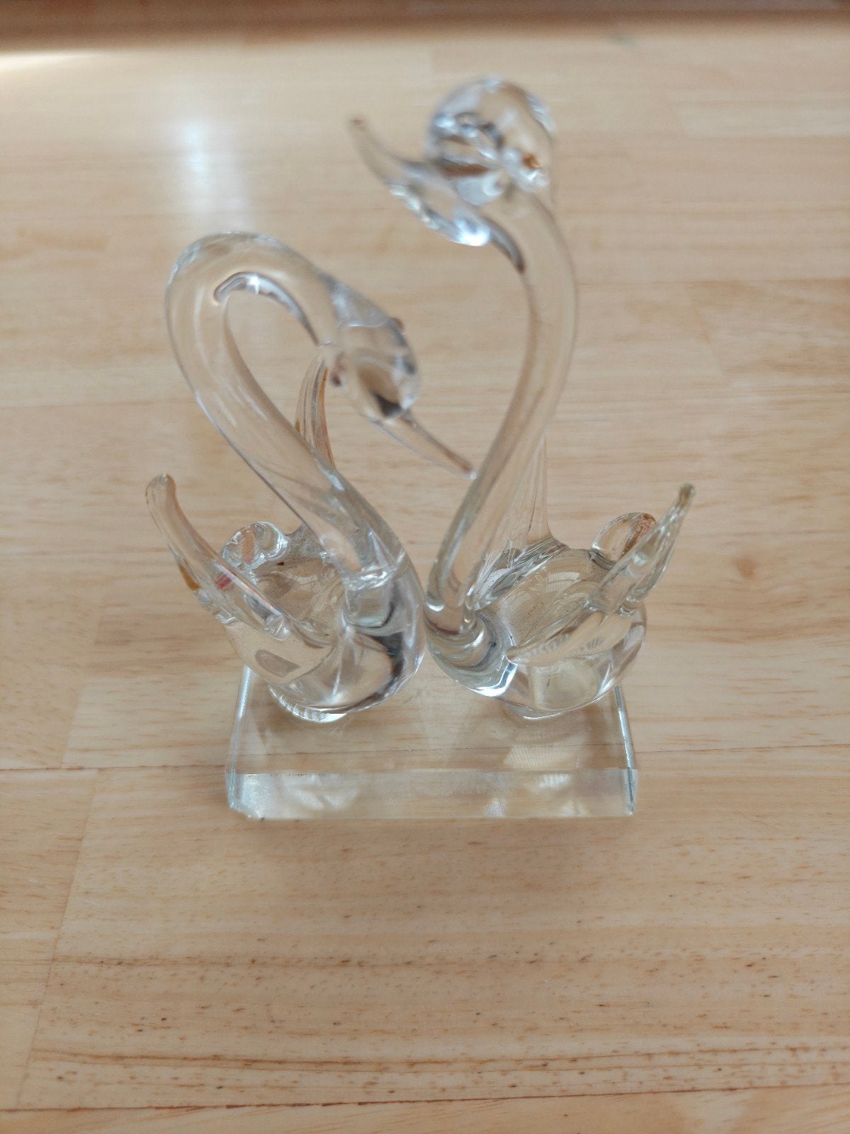 décoration en verre « Cygnes », Enlèvement, Utilisé, Figurine