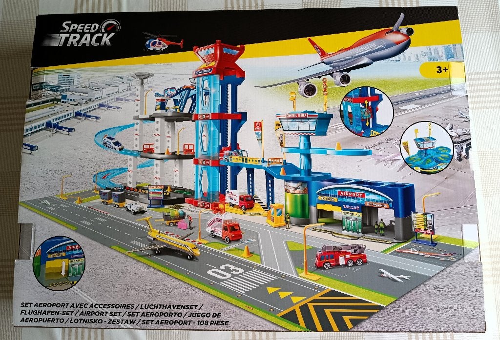 Speed Track – airportset, Kinderen en Baby's, Ophalen of Verzenden, Zo goed als nieuw