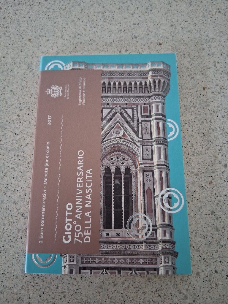 2 euro San Marino 2017 Giotto in boekje, Ophalen of Verzenden, San Marino, 2 euro, Losse munt