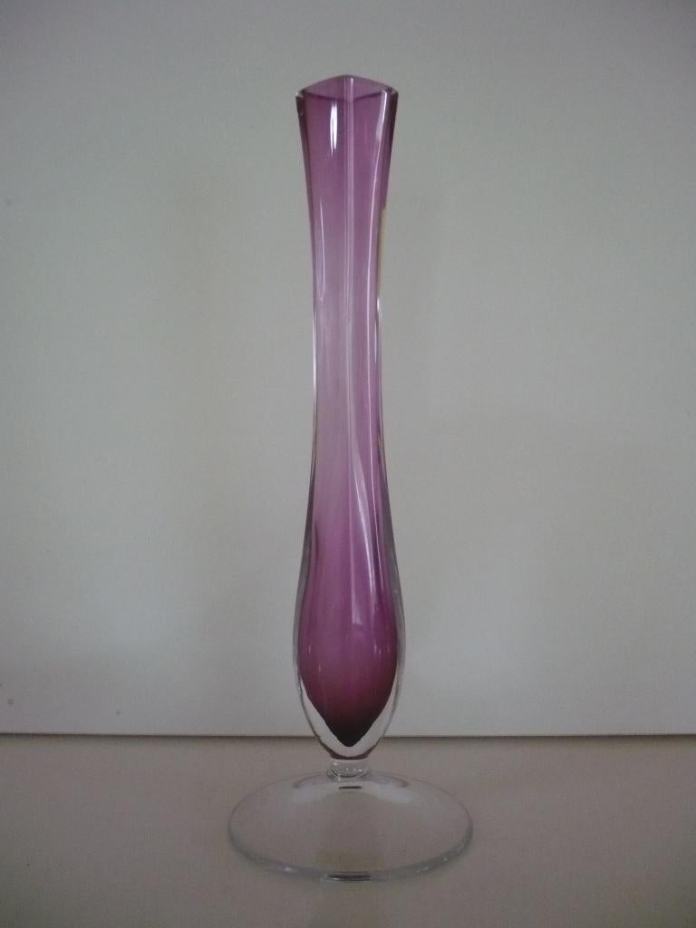 Knap vintage soli fleur vaasje Val Saint Lambert VSL België, Antiek en Kunst, Antiek | Glaswerk en Kristal, Ophalen of Verzenden