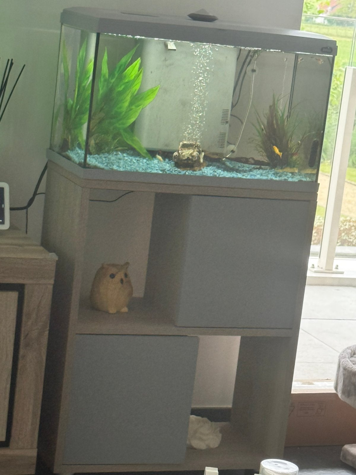 Visbak met kast, Dieren en Toebehoren, Vissen | Aquaria en Toebehoren, Ophalen, Zo goed als nieuw