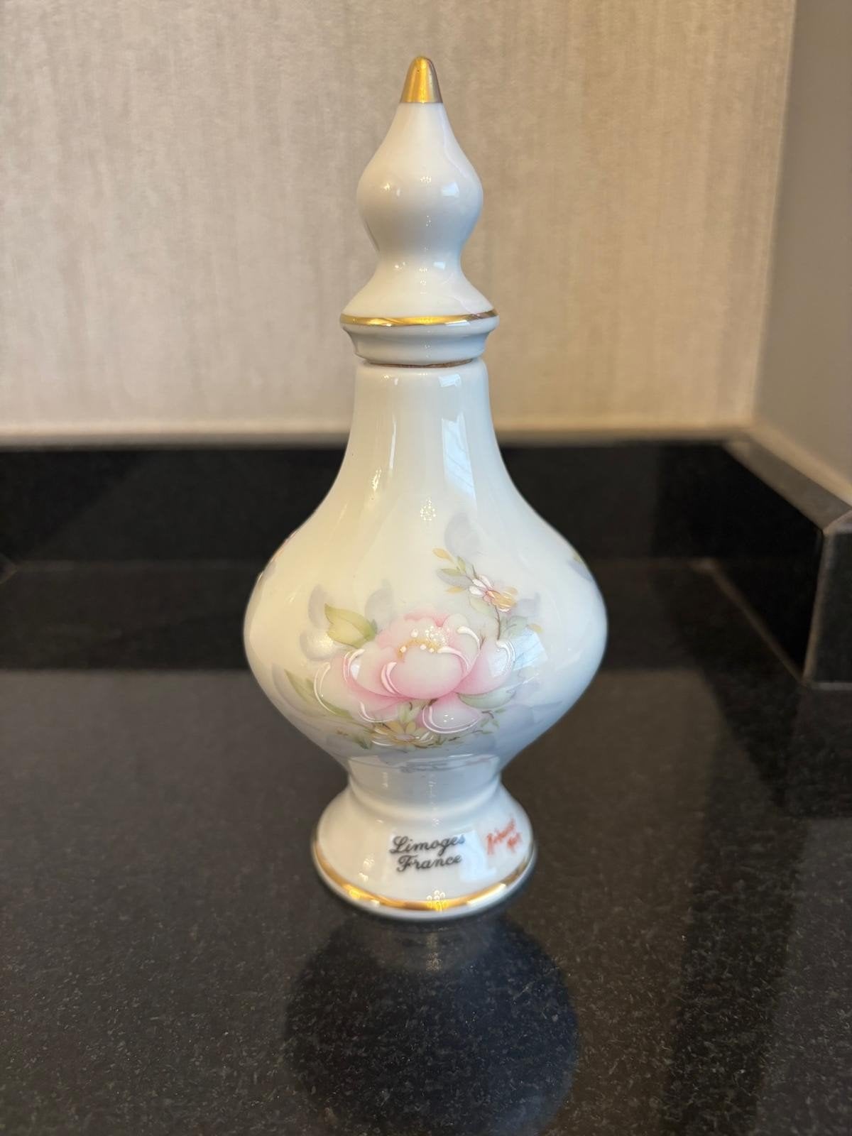 Vintage limoges parfumflesje | 16cm hoog, Ophalen of Verzenden