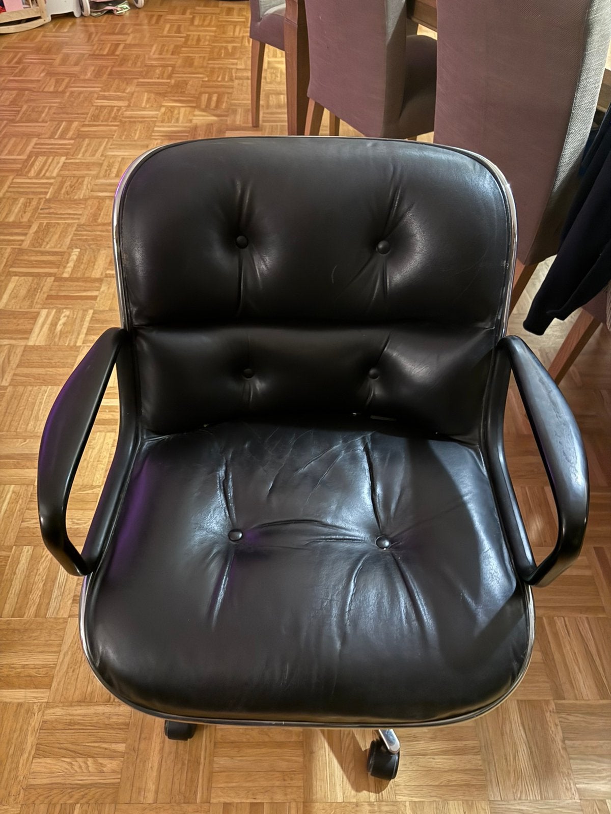 Knoll Pollock stoel, Ophalen, Gebruikt, Vintage, Leer