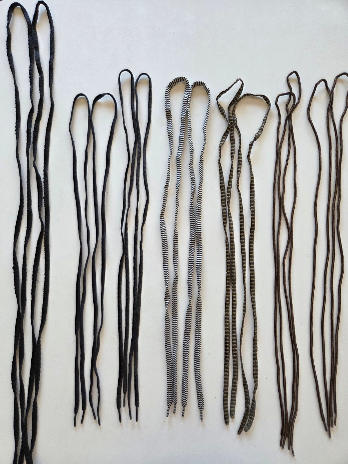 7 paires de lacets, Enlèvement ou Envoi, Utilisé