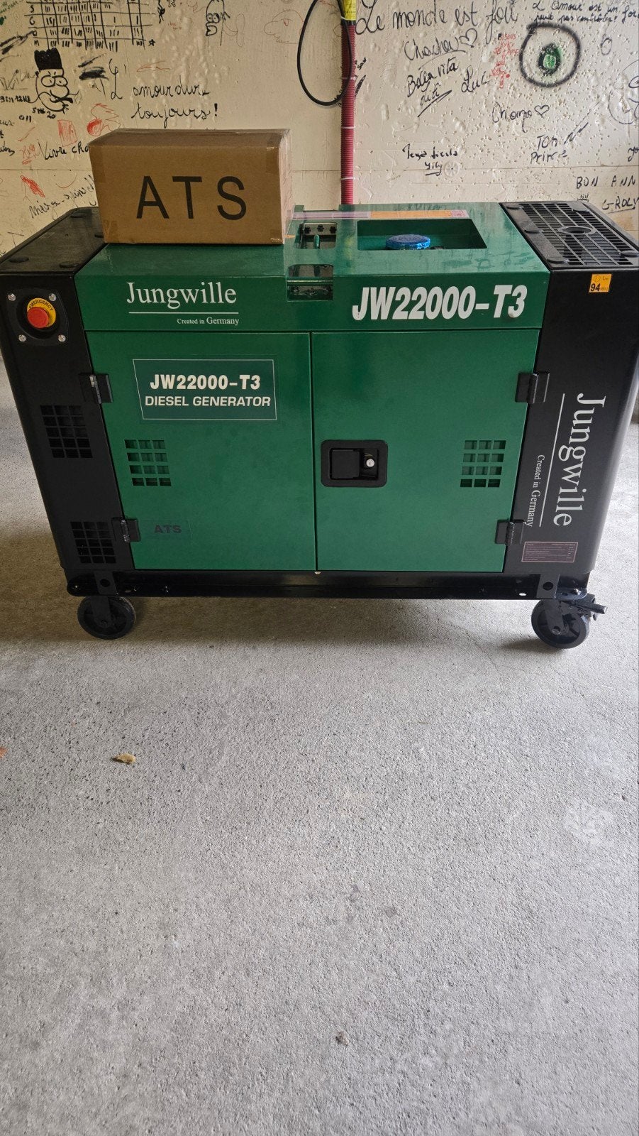groupe électrogène diesel Jungwille bi cylindres neuf 20kva, Doe-het-zelf en Bouw, Ophalen