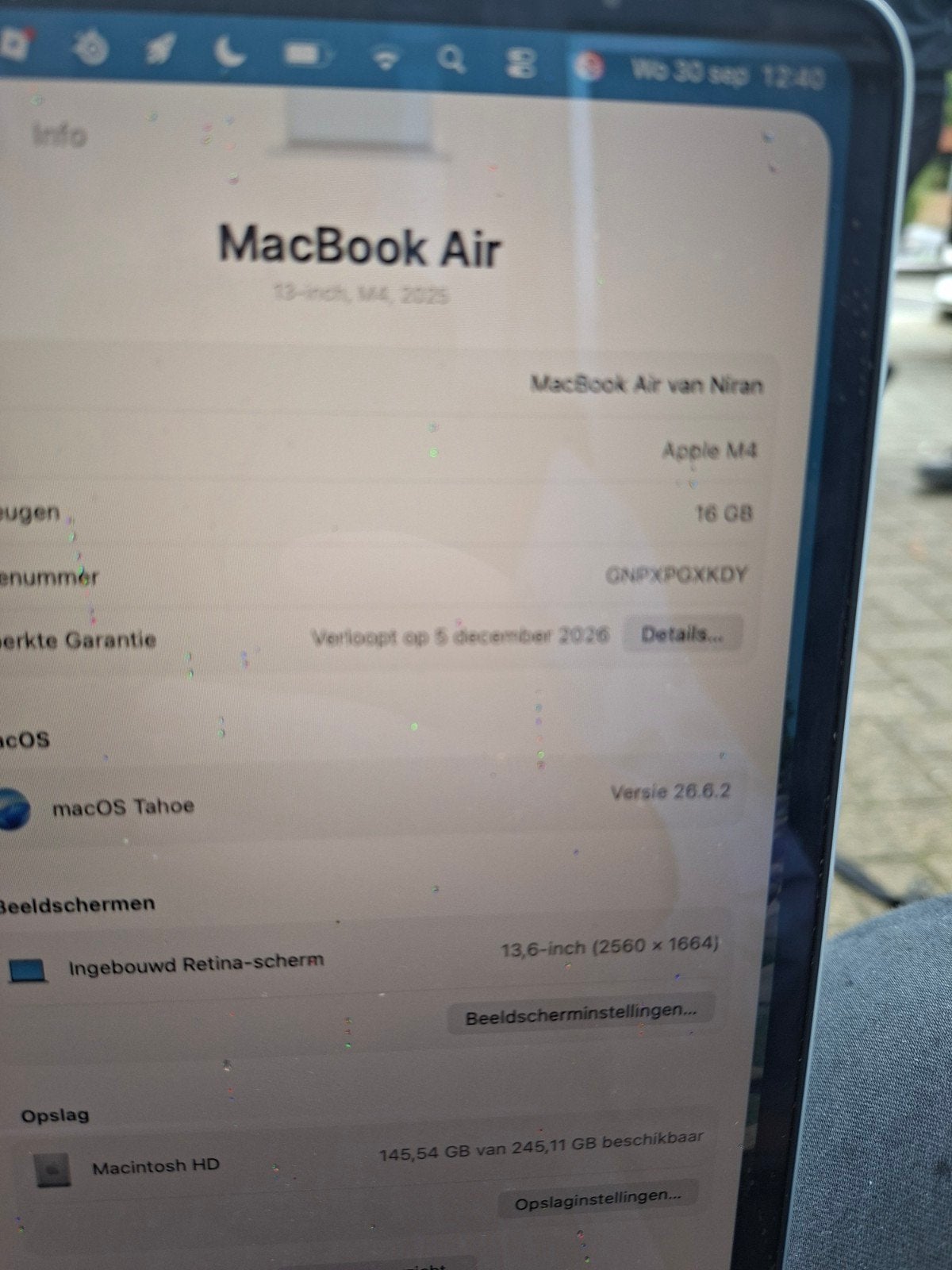 Mac book mini 1 maand oud, Neuf, 256 GB, 13 pouces, Azerty