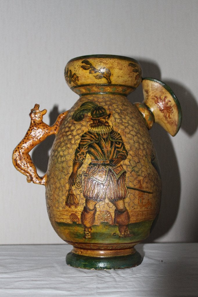 cruche/vase en poterie style antique MONTOPOLI ARNO, Fait main, Matériau naturel, Comme neuf, Enlèvement