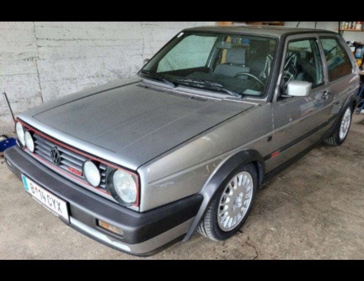 ☆ VW Golf 2 DIESEL (jp) ☆ 103.500-km GTI 3-deurs OLDTIMER, Argent ou Gris, Boîte manuelle, Radio, Diesel