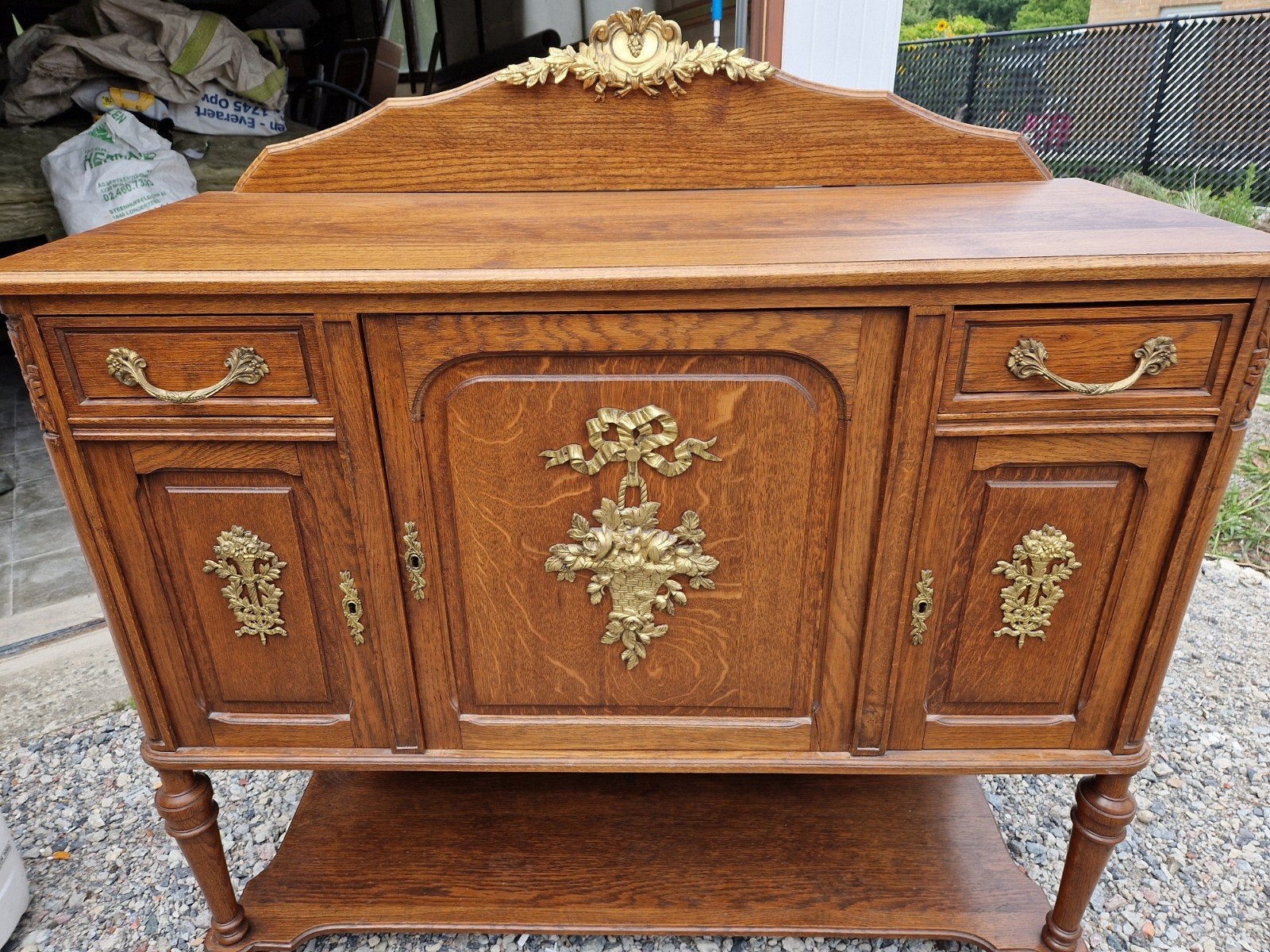 Franse antieke kast met sierbeslag, Antiek en Kunst, Ophalen