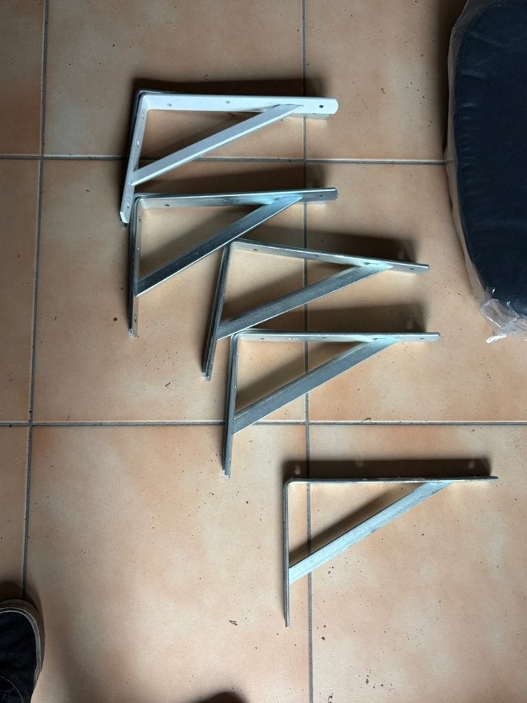 Metalen plankdragers / schapdragers – diverse maten, Enlèvement ou Envoi, Utilisé, 250 mm ou plus, Autres types