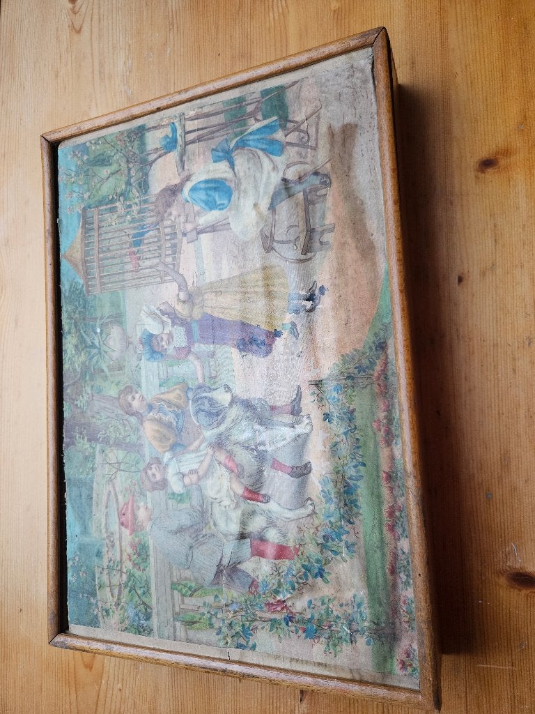 Oud kubuspuzzelspel uit de jaren 1920, Ophalen