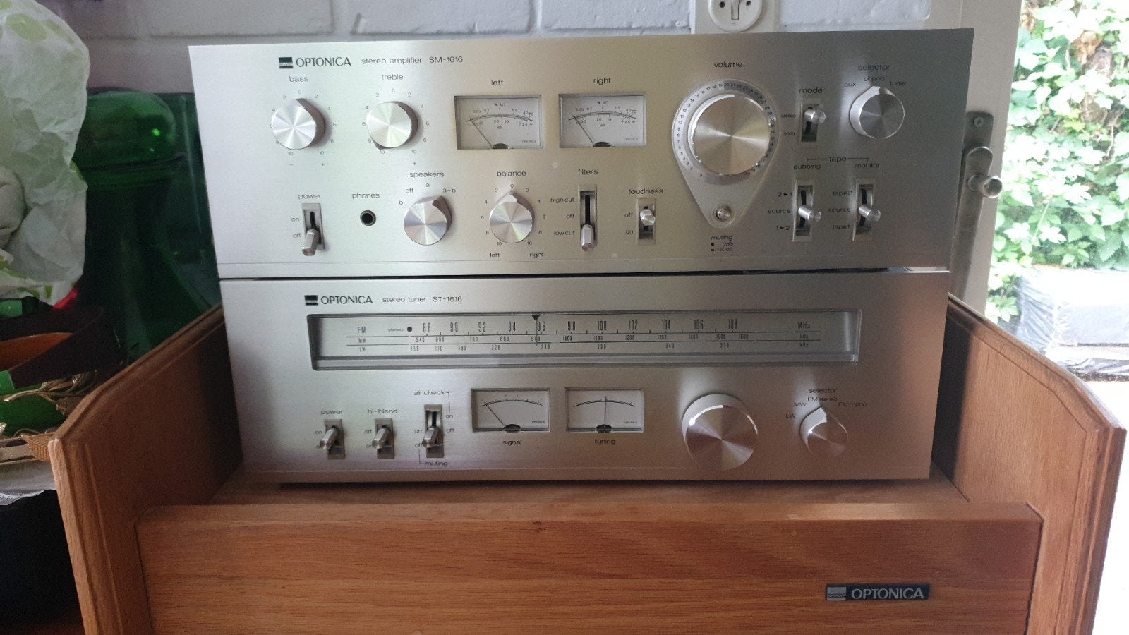 Optonica SM-1616 + ST-1616. Als nieuw, Audio, Tv en Foto, Versterkers en Ontvangers, Ophalen of Verzenden, Zo goed als nieuw, Stereo