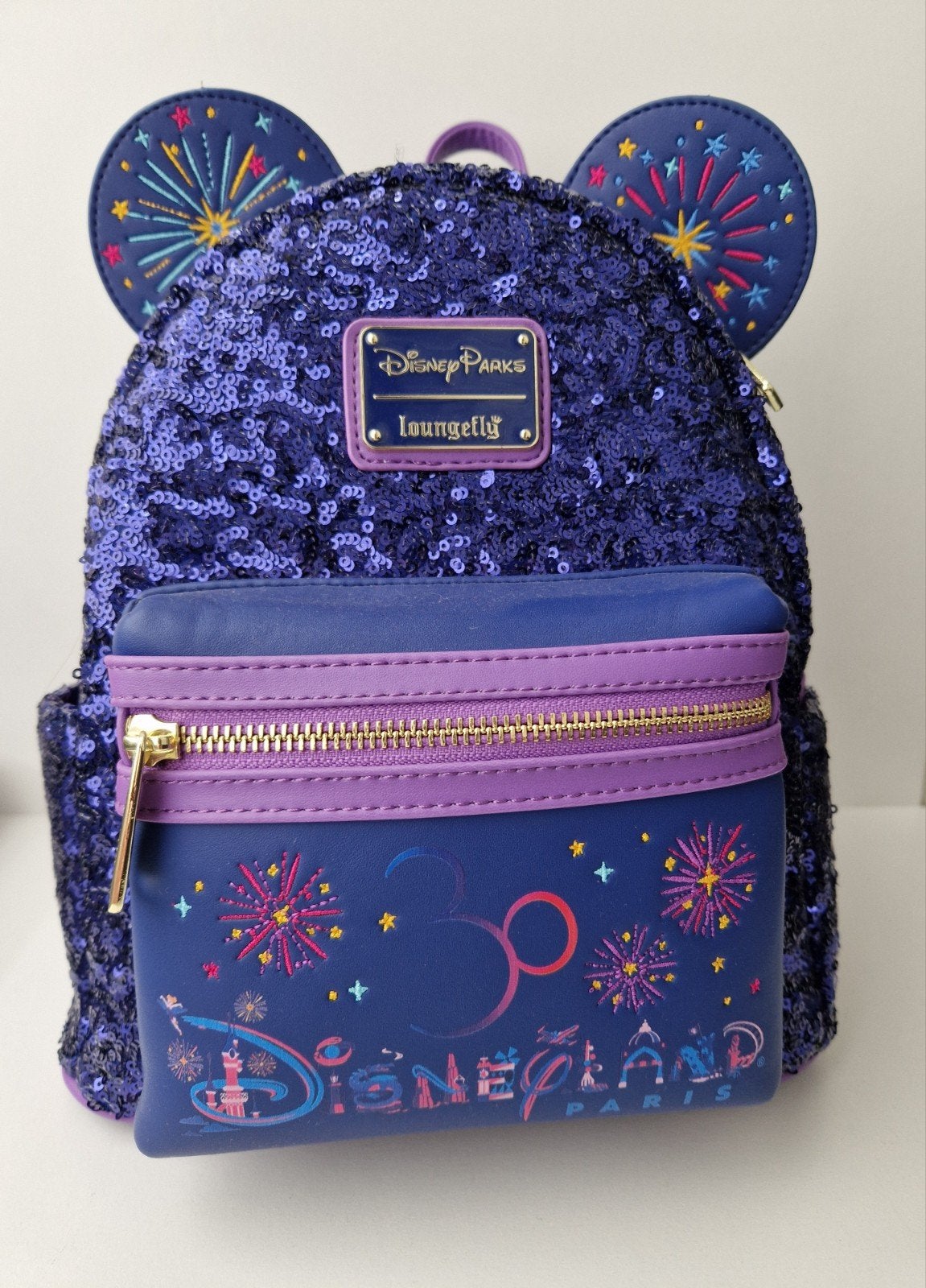 Loungegfly - Sac à dos Disney - Edition 30 ans, Neuf, Cuir, Enlèvement ou Envoi, Violet