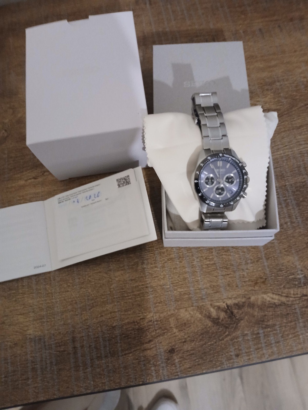 Seiko Chronograph, Staal, Polshorloge, Nieuw, Ophalen of Verzenden