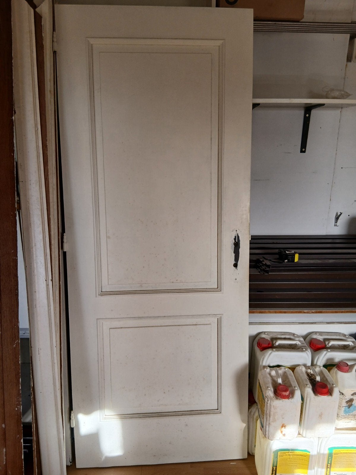 9 portes blanches avec boîtiers et ferrures, Moins de 200 cm, Porte intérieure, Enlèvement, Utilisé