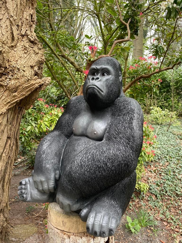 Image singe, gorille, jardin, piscine, étang 80cm, Jardin & Terrasse, Statues de jardin, Neuf, Animal, Synthétique, Enlèvement