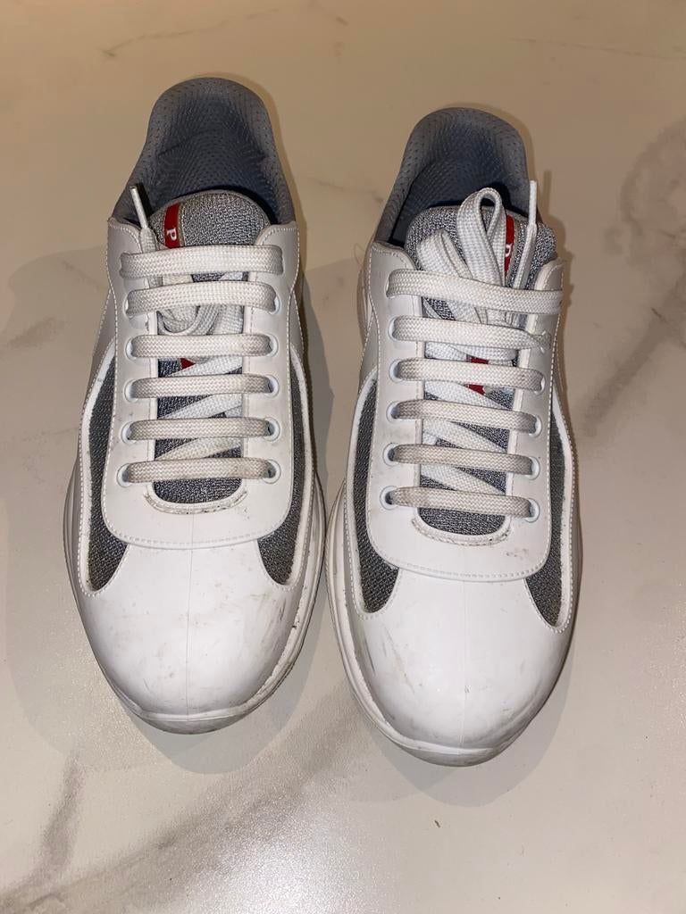 Prada american cup, Verzenden, Wit, Zo goed als nieuw, Sneakers