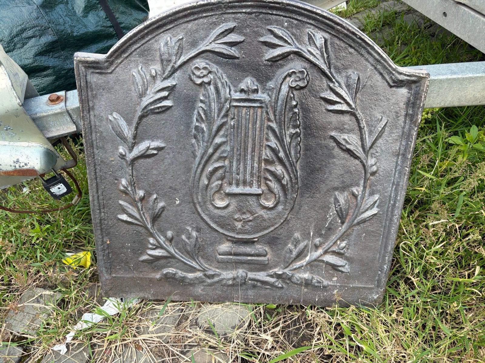 Plaque de cheminée Napoleon 3, Maison & Meubles, Cheminées, Enlèvement, Utilisé