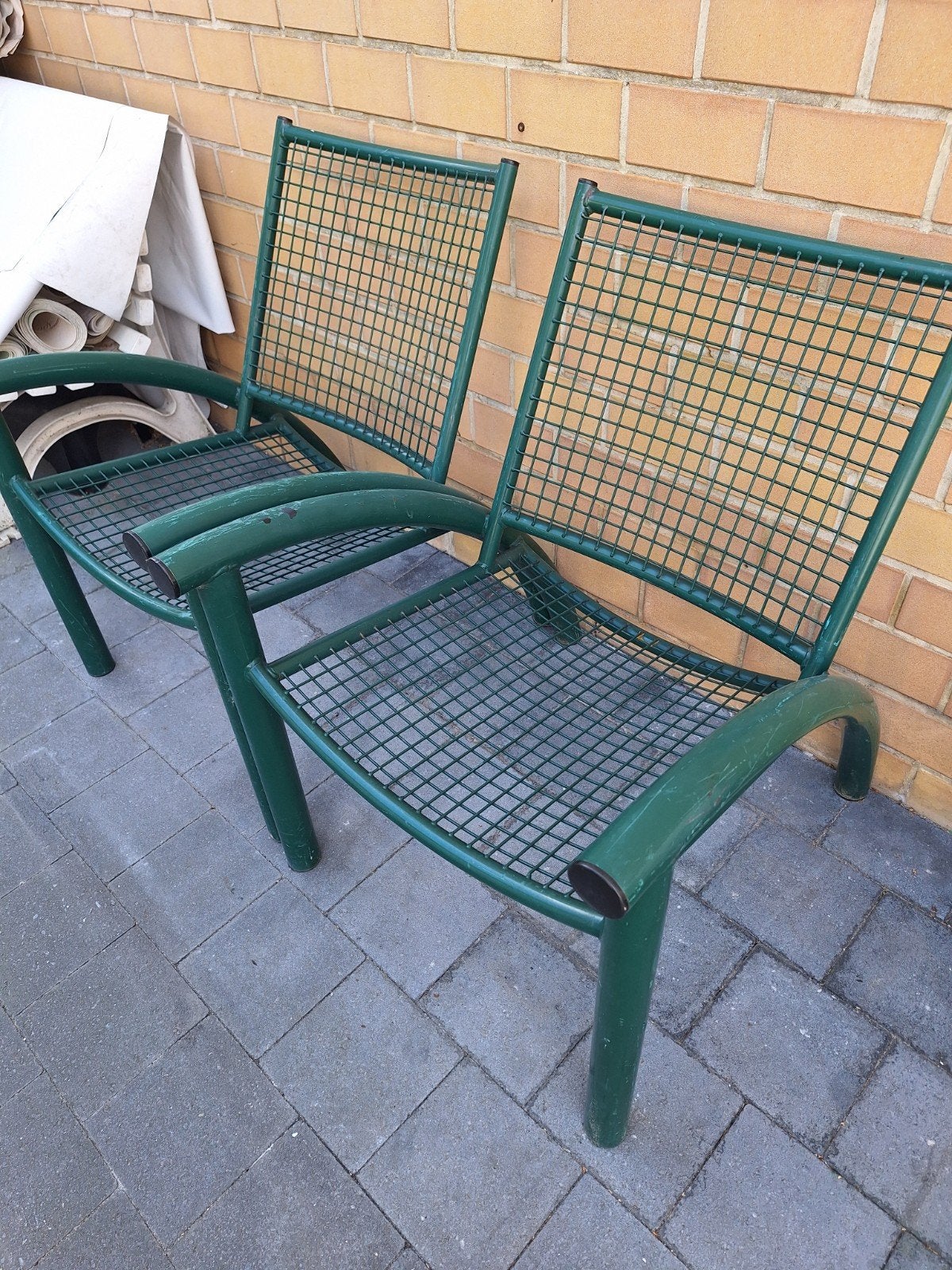 Ijzeren zware tuinstoelen, Enlèvement, Utilisé, Métal