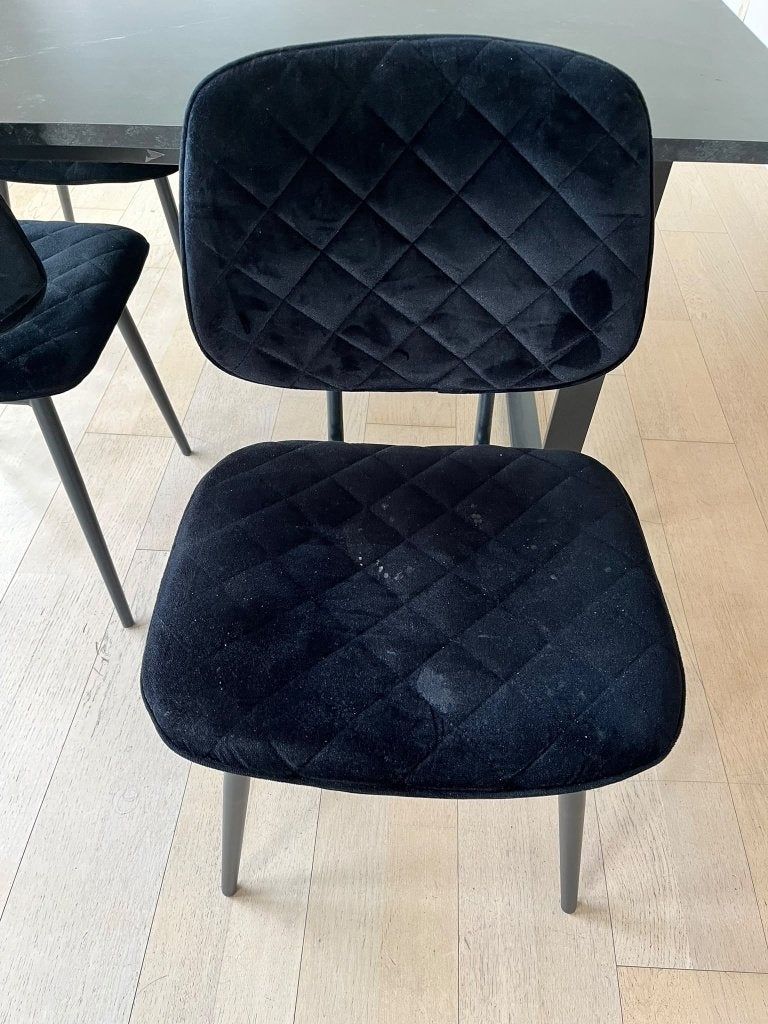 GRATIS AF TE HALEN: Eettafel + 4 bijpassende stoelen., Ophalen, Gebruikt, 50 tot 100 cm, 150 tot 200 cm