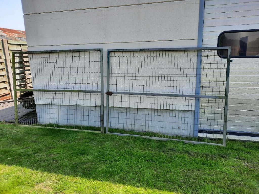 Dubbel hekken, Tuin en Terras, Tuinhekken en Hekwerk, Ophalen, Gebruikt, IJzer, Tuinhek