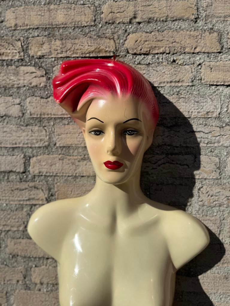 Oude Mannequin Buste reclame beeld, Ophalen of Verzenden, Gebruikt, Gebruiksvoorwerp