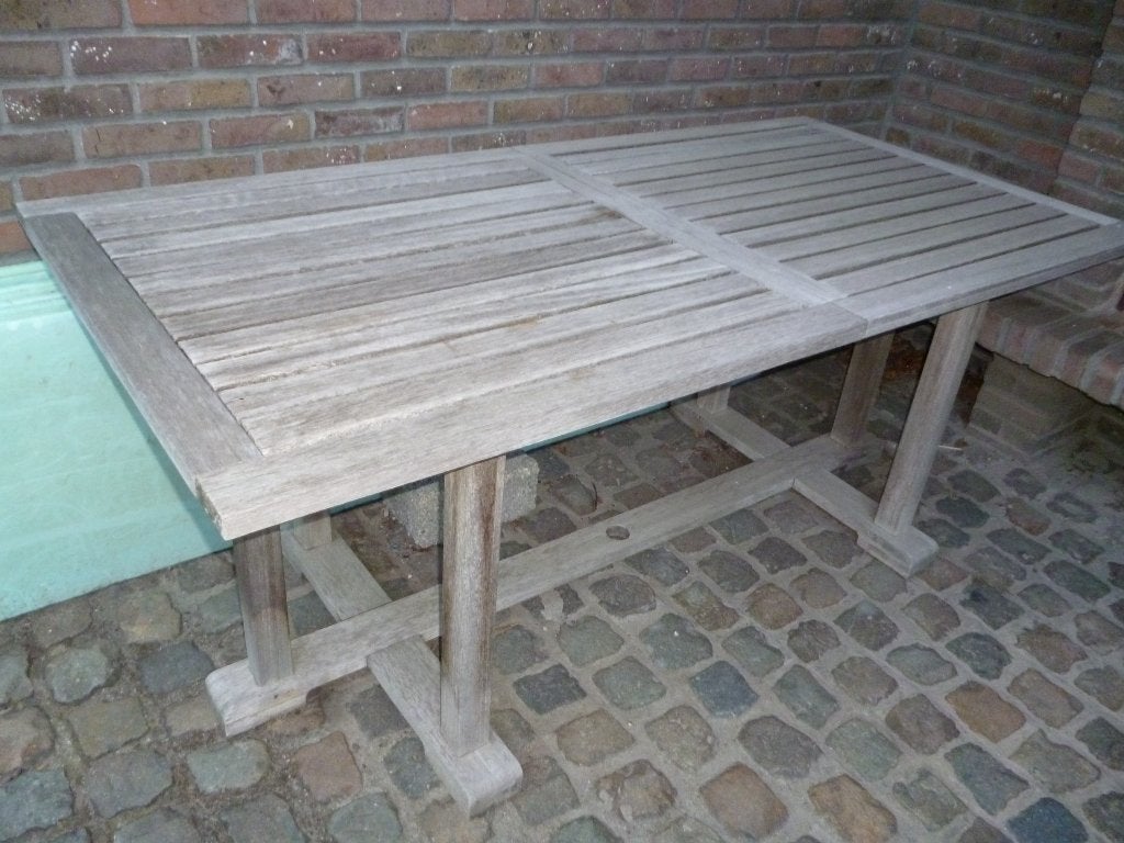 Tuintafel (hard hout), Ophalen, Gebruikt, Rechthoekig, Hout