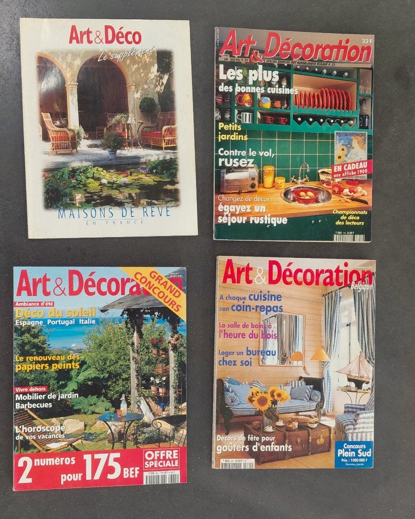 LOT de 4 Revues  ART & DECORATION (1997/2001), Enlèvement, Utilisé, Autres types