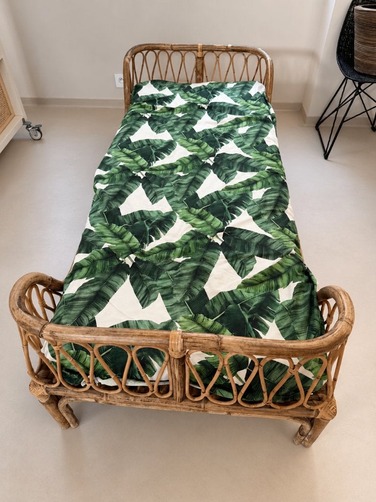 Rotan bed, Maison & Meubles, Brun, Autres matériaux, 190 cm ou moins, Rotan