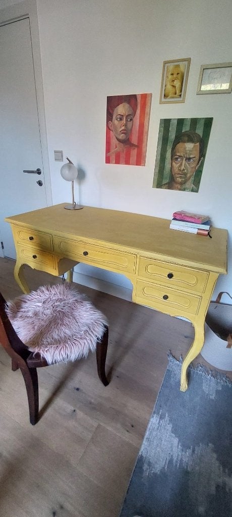 Bureau vintage jaune unique - Très bon état !, Autres marques, Autres types, Vintage, Enlèvement