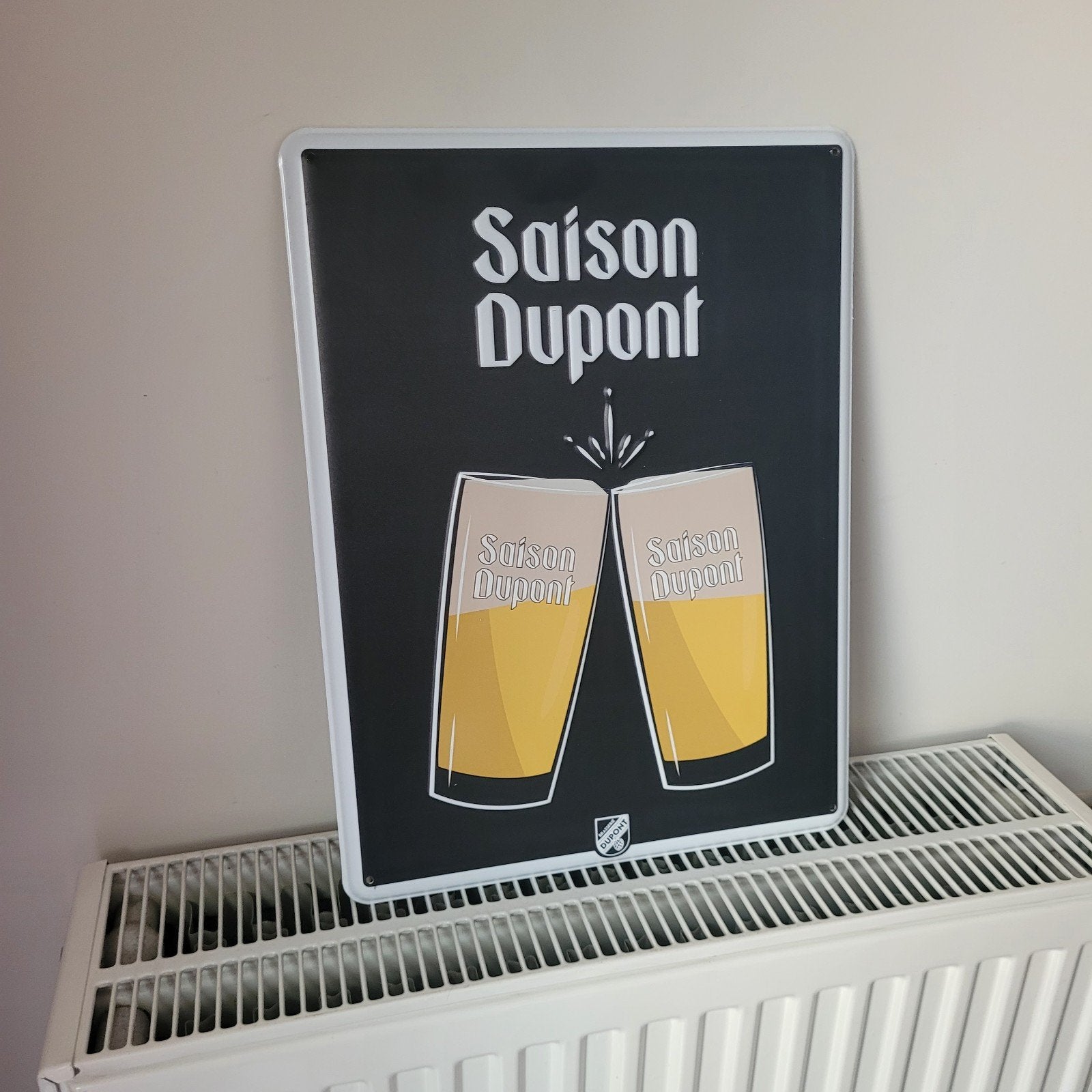 plaque en métal saison dupond, Collections, Enlèvement ou Envoi