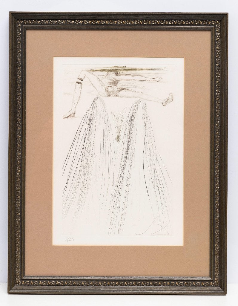 Salvador Dali - ingelijst en gesigneerd, Antiek en Kunst, Genummerd, Ophalen, Lithografie