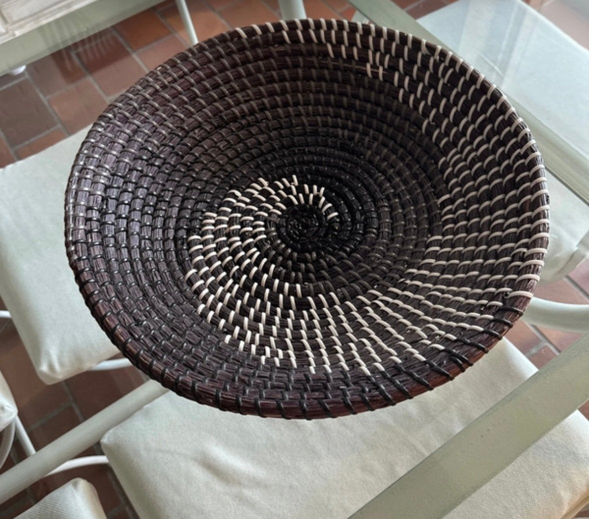 Panier en osier decoration Casa, Osier, Rond, Enlèvement, Panier
