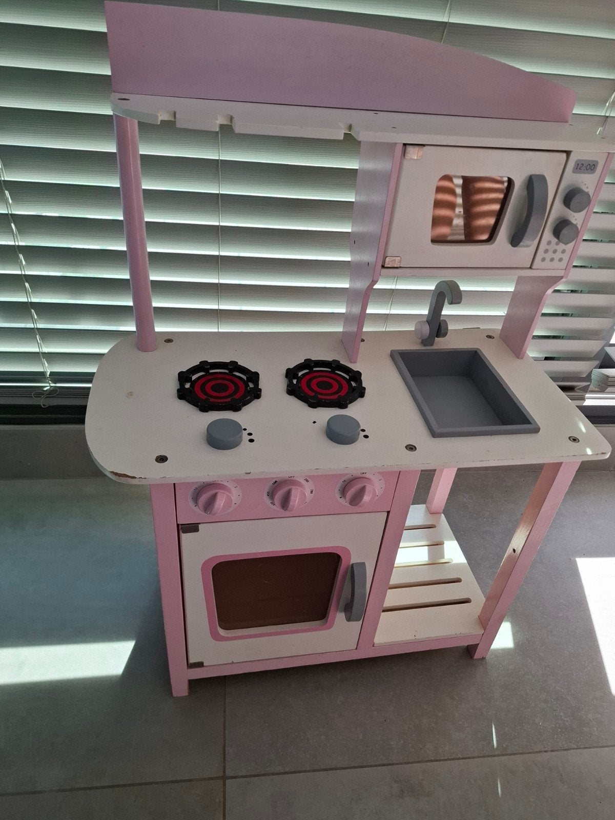 Speelkeukentje roze, Kinderen en Baby's, Ophalen, Gebruikt, Hout, Speelkeuken