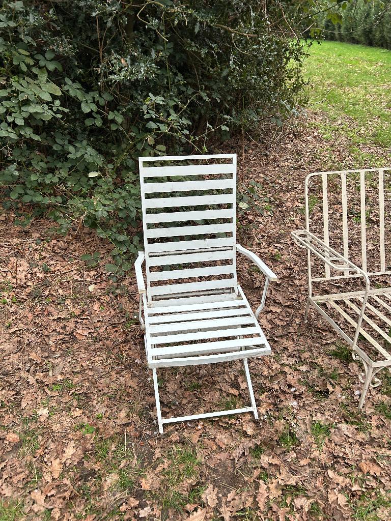 Tuinstoelen, Ophalen, Gebruikt, Aluminium, Verstelbaar