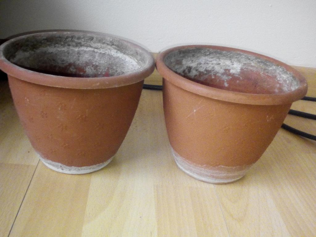 Bruine plantenpotten, Tuin en Terras, Bloempotten, Ophalen, Gebruikt