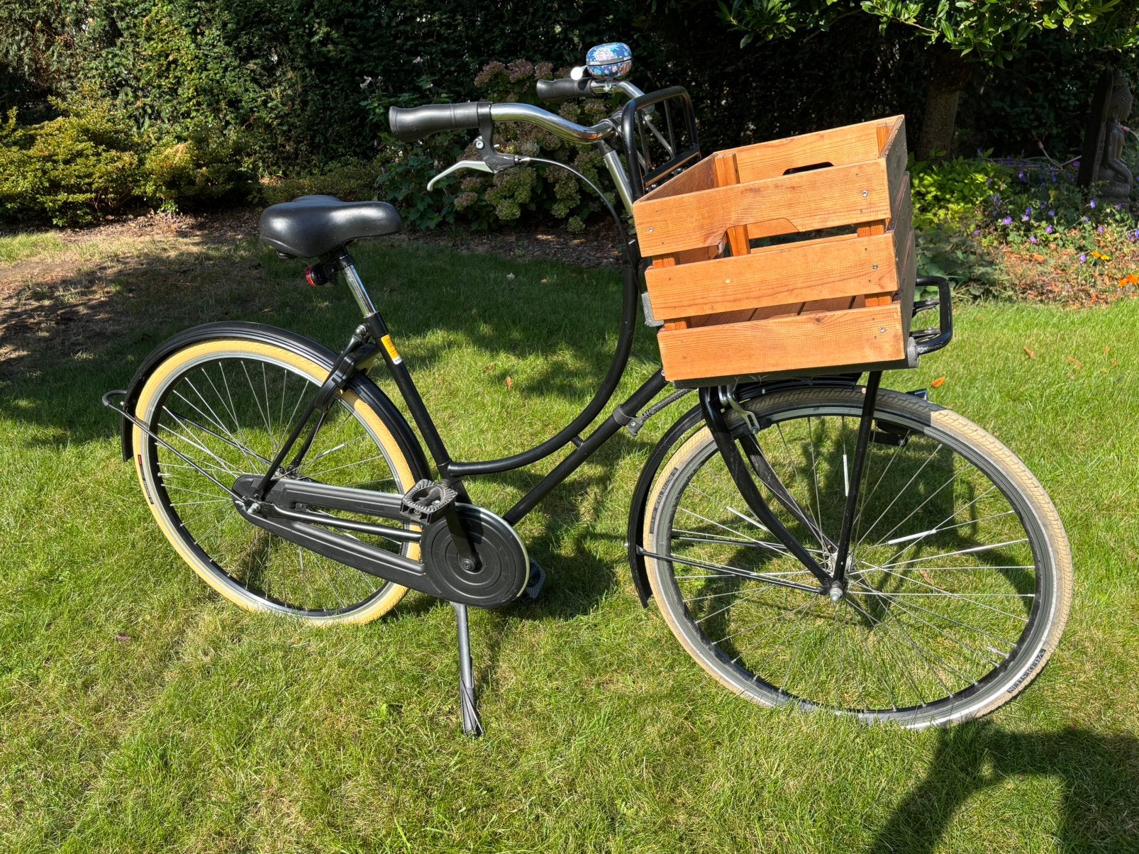 Prachtige Hollandse damesfiets, Fietsen en Brommers, Ophalen, Terugtraprem, 47 tot 50 cm, Handrem